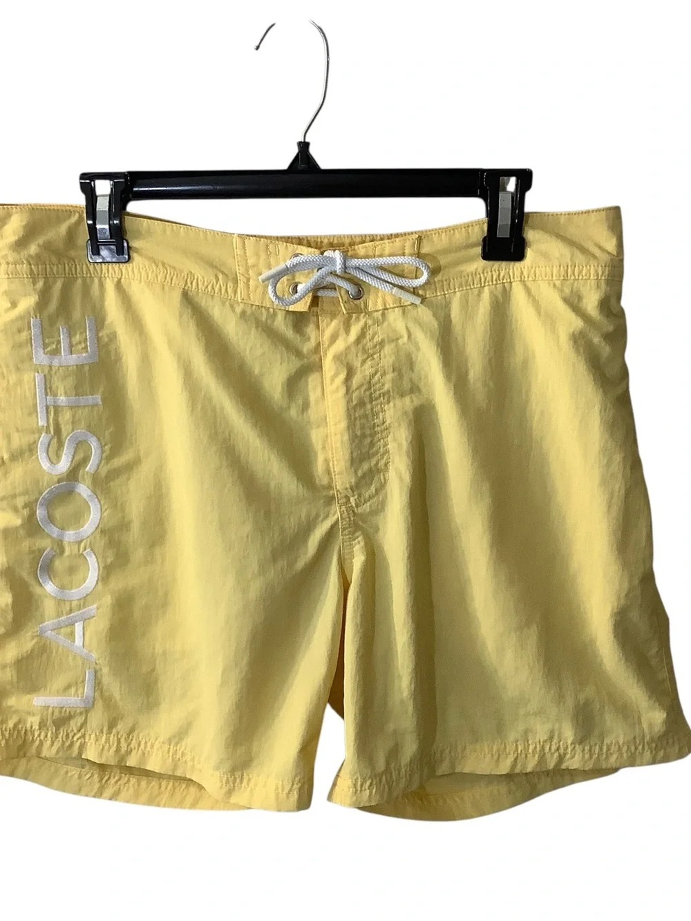 Lacoste Yellow Men’s Hybrid Swim Shorts with Drawstring